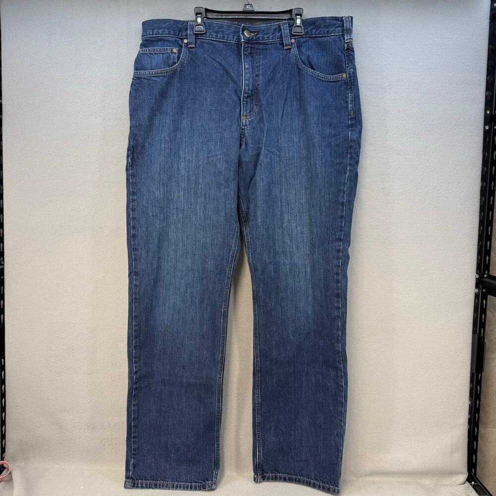 Carhartt Jeans Men's 38x34 Blue Relaxed Fit Straight Leg Work Wear EUC